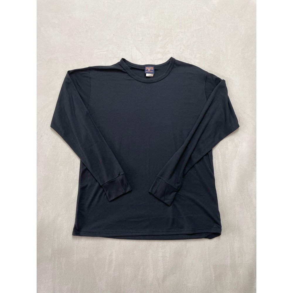 Duluth Trading Co Mens Gray Long Sleeve Crew Neck Shirt Poly Lycra Made in USA L